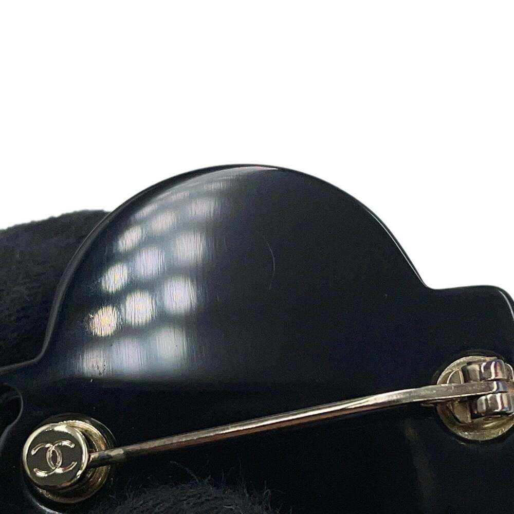 CHANEL Black Pearl Logo Brooch - Picture 6 of 11